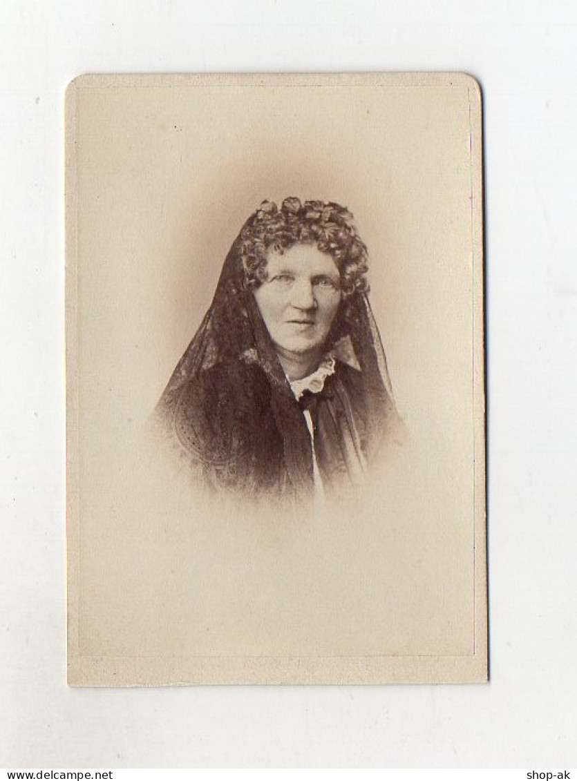 Y4374/ CDV Foto Frau Amalie Zehler  1871  Atelier Otto Patzig, Würzburg - Other & Unclassified