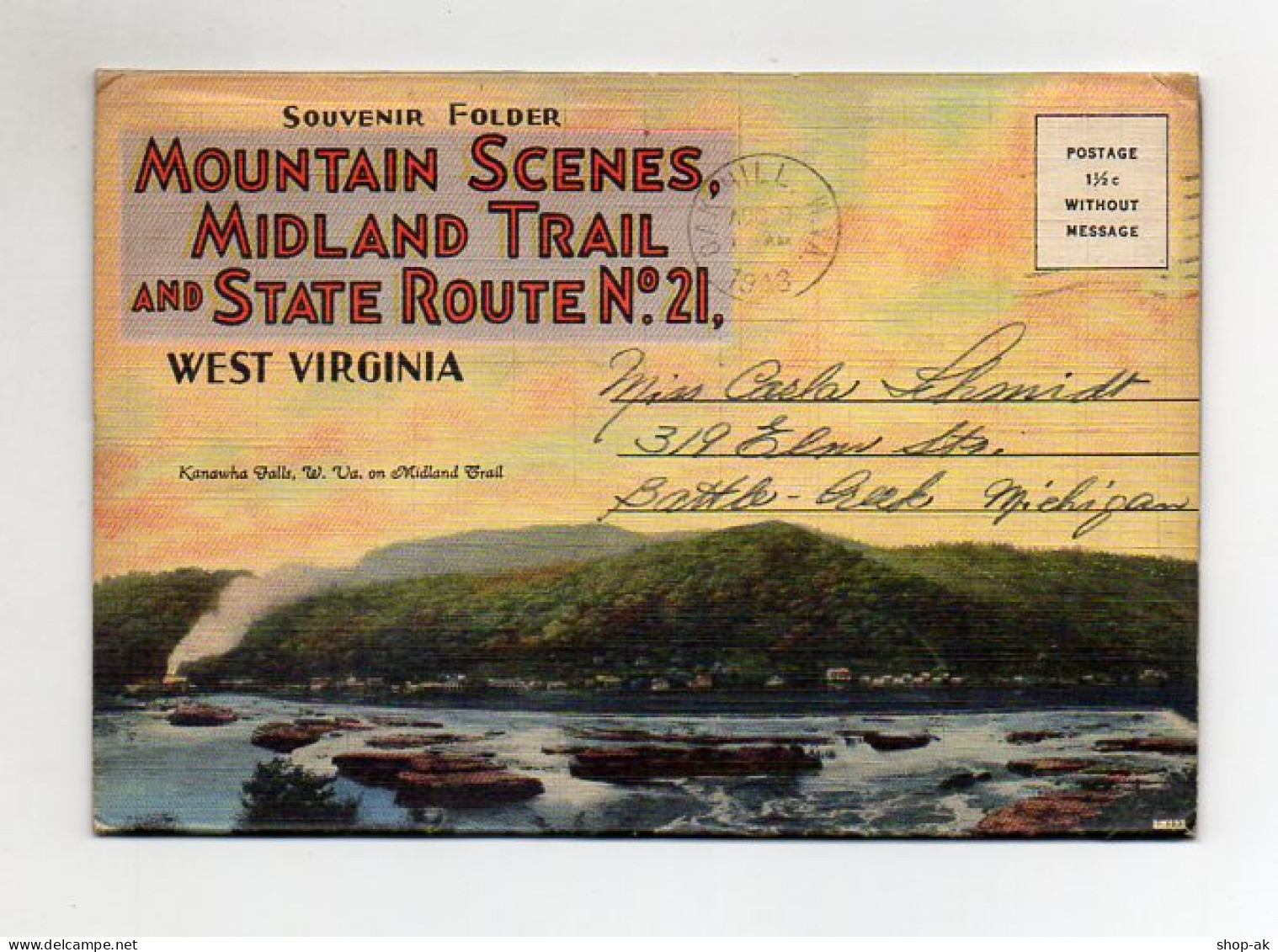 Y4189/ West Virgina Mountain Scenes Leporello Souvenir De Folder 1943 USA - Sonstige & Ohne Zuordnung