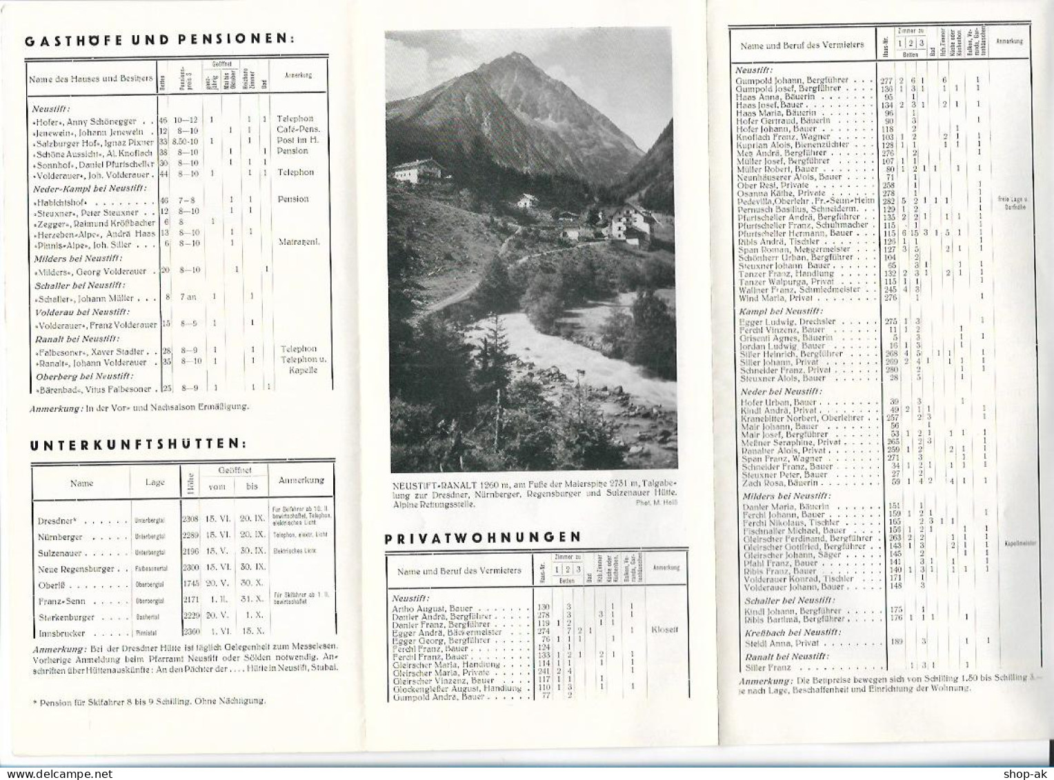 C2110/ Neustift Im Stubaital Tirol Prospekt Ca.1935 - Dépliants Touristiques