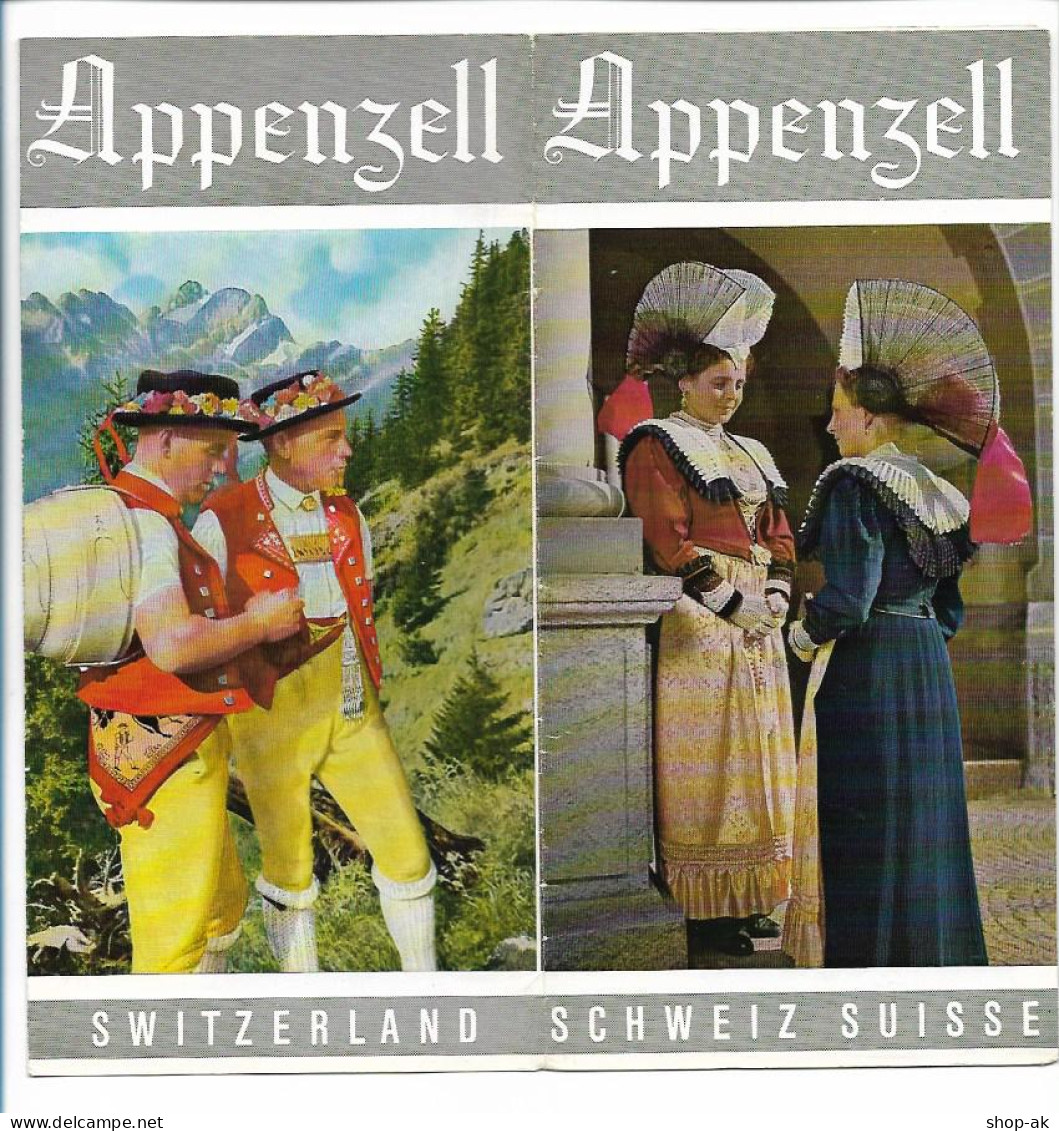C2116/ Appenzell Schweiz Porspekt 1959/60 Mit Hotelnachweis, Reisen Urlaub - Cuadernillos Turísticos