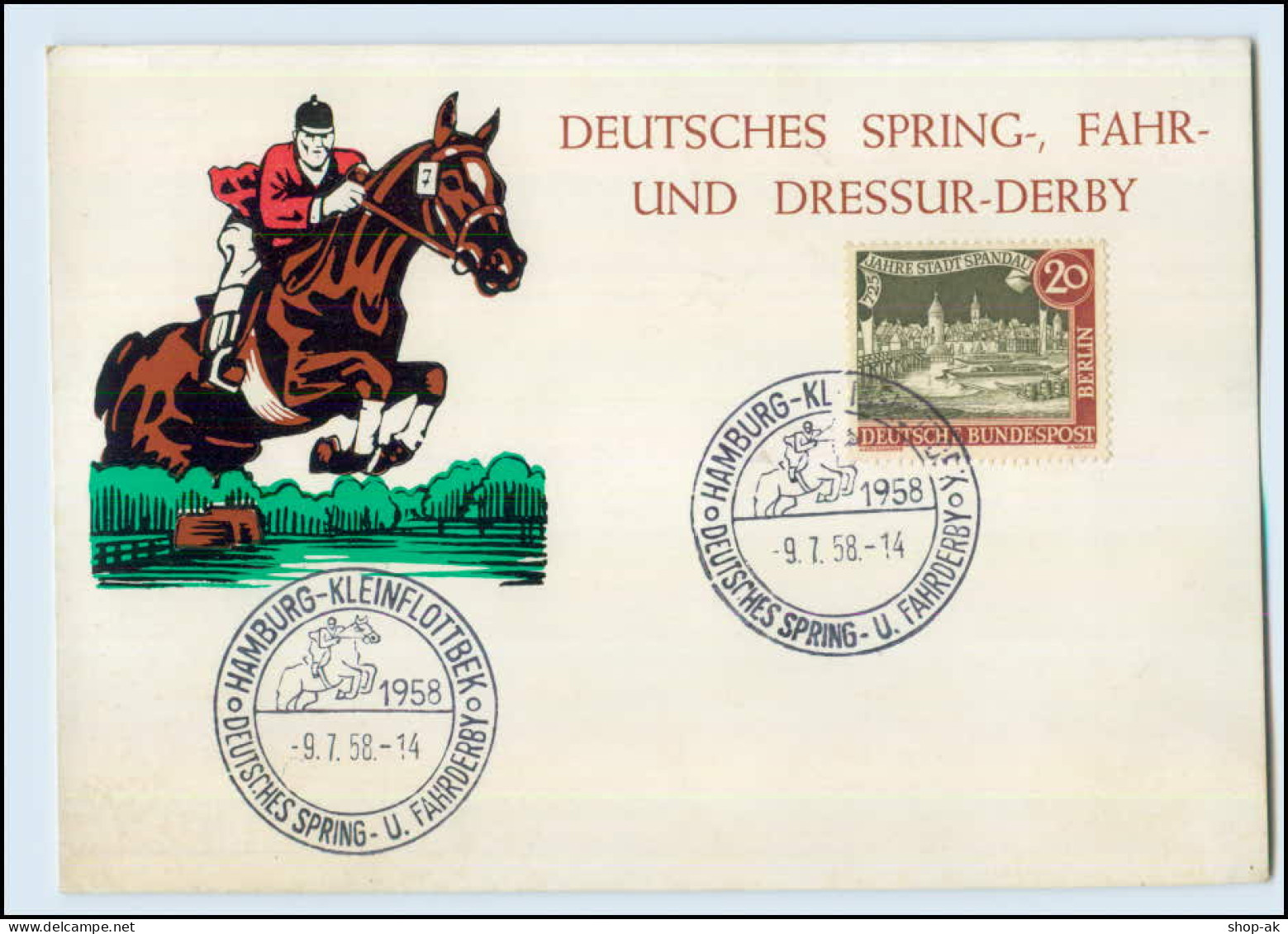 Y4010/ Reitsport Spring-, Fahr- U. Dressur-Derby In Hamburg 1958 Pferde - Caballos