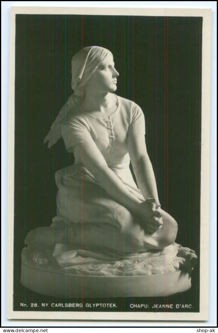 Y3995/ Skulptur  Chapu: Jeanne D`Arc   NY Carlsberg Glyptotek  Foto AK Ca.1920 - Skulpturen