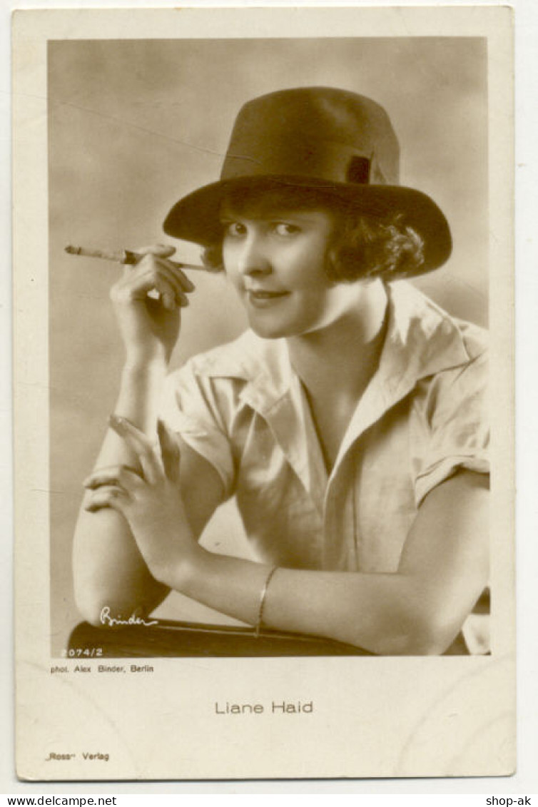 T1176/ Rauchen Schauspielerin Liane Haid Mit Zigarette Foto AK Ca.1935 - Altri & Non Classificati