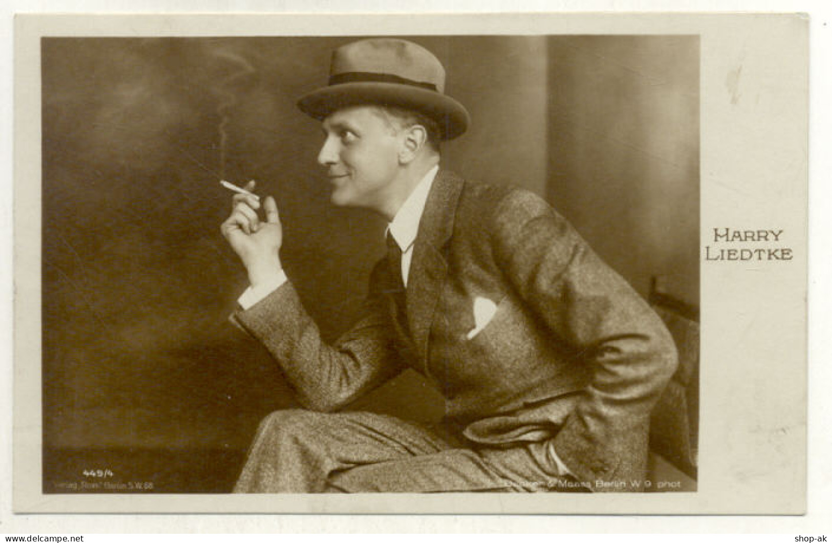 T1173/ Rauchen Schauspieler Harry Liedtke Mit Zigarette Foto AK Ca.1930 - Altri & Non Classificati