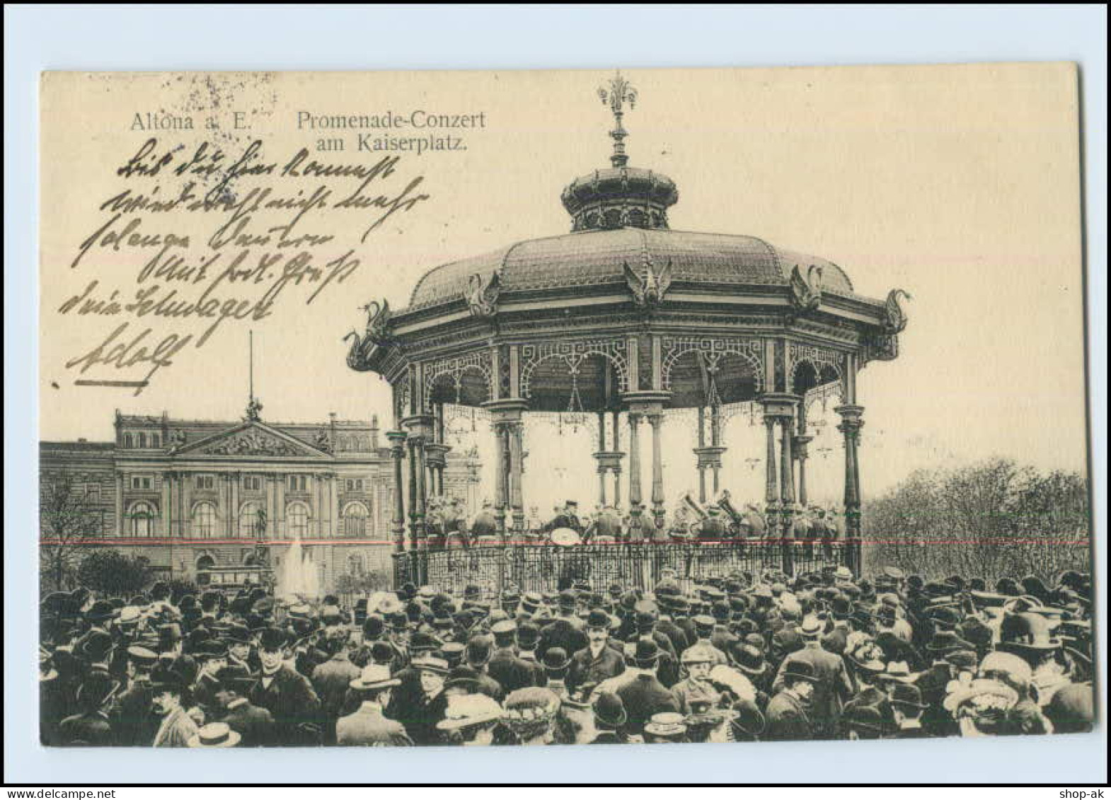 Y4072/ Hamburg Altona Promenade-Konzert Am Kaiserplatz 1912 AK - Altona