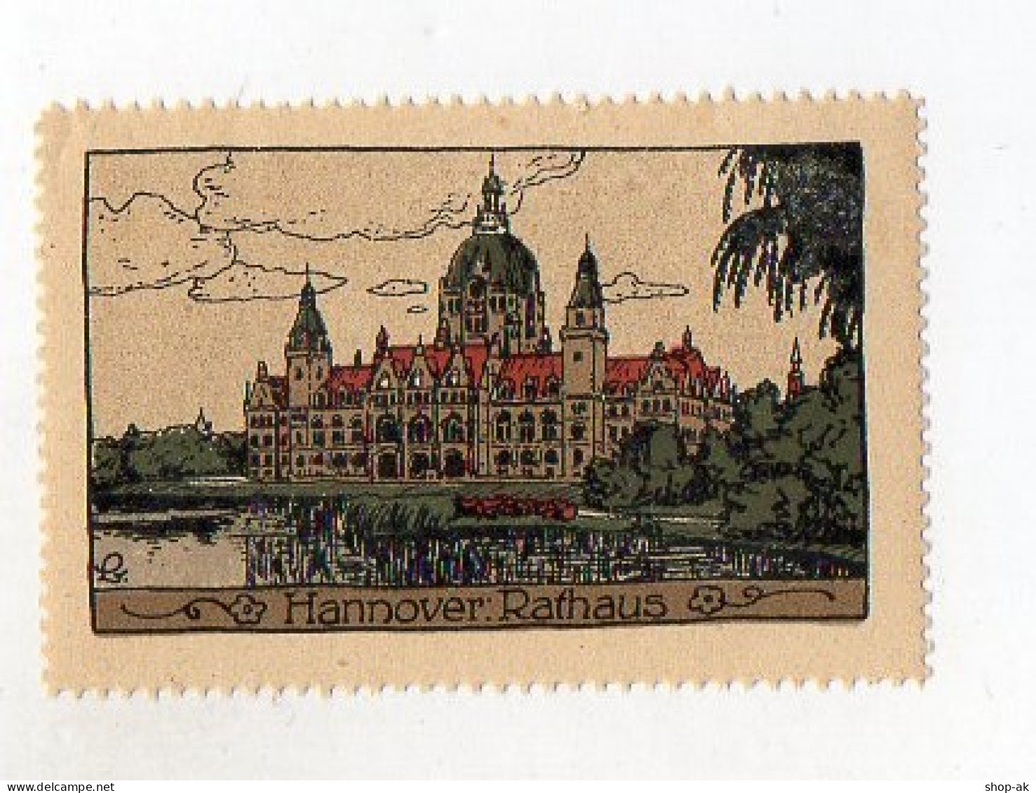 Y3914/ Reklamemarke Hannover Steinzeichnung Litho Ca.1912 - Hannover