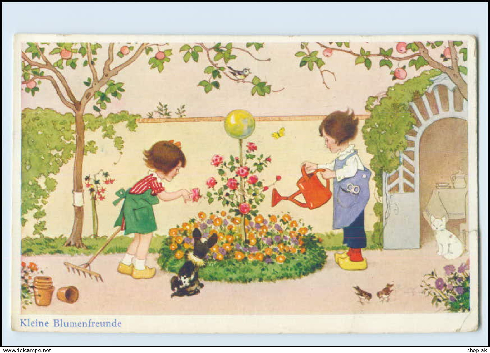 Y3876/ Kinder Begießen Blumen , Blumenfreunde AK 1933  - Altri & Non Classificati