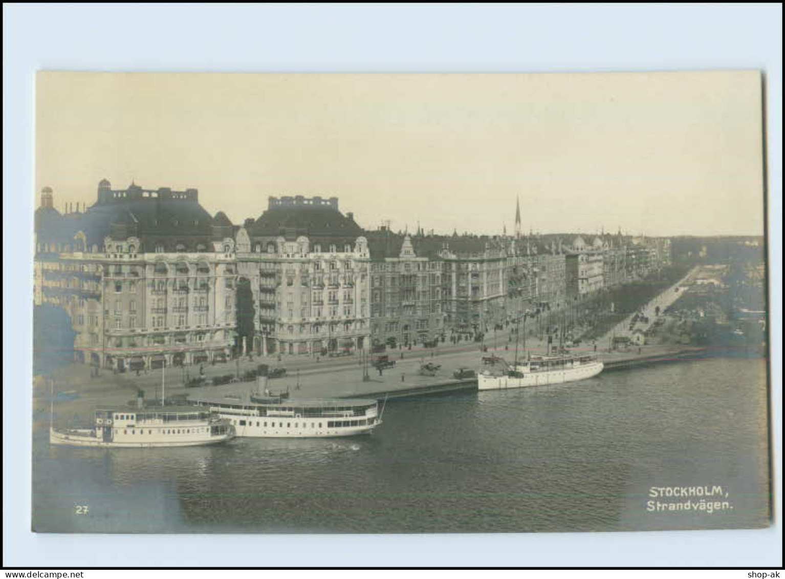 Y3269/ Stockholm Strandvägen  Foto AK Ca.1920 - Svezia