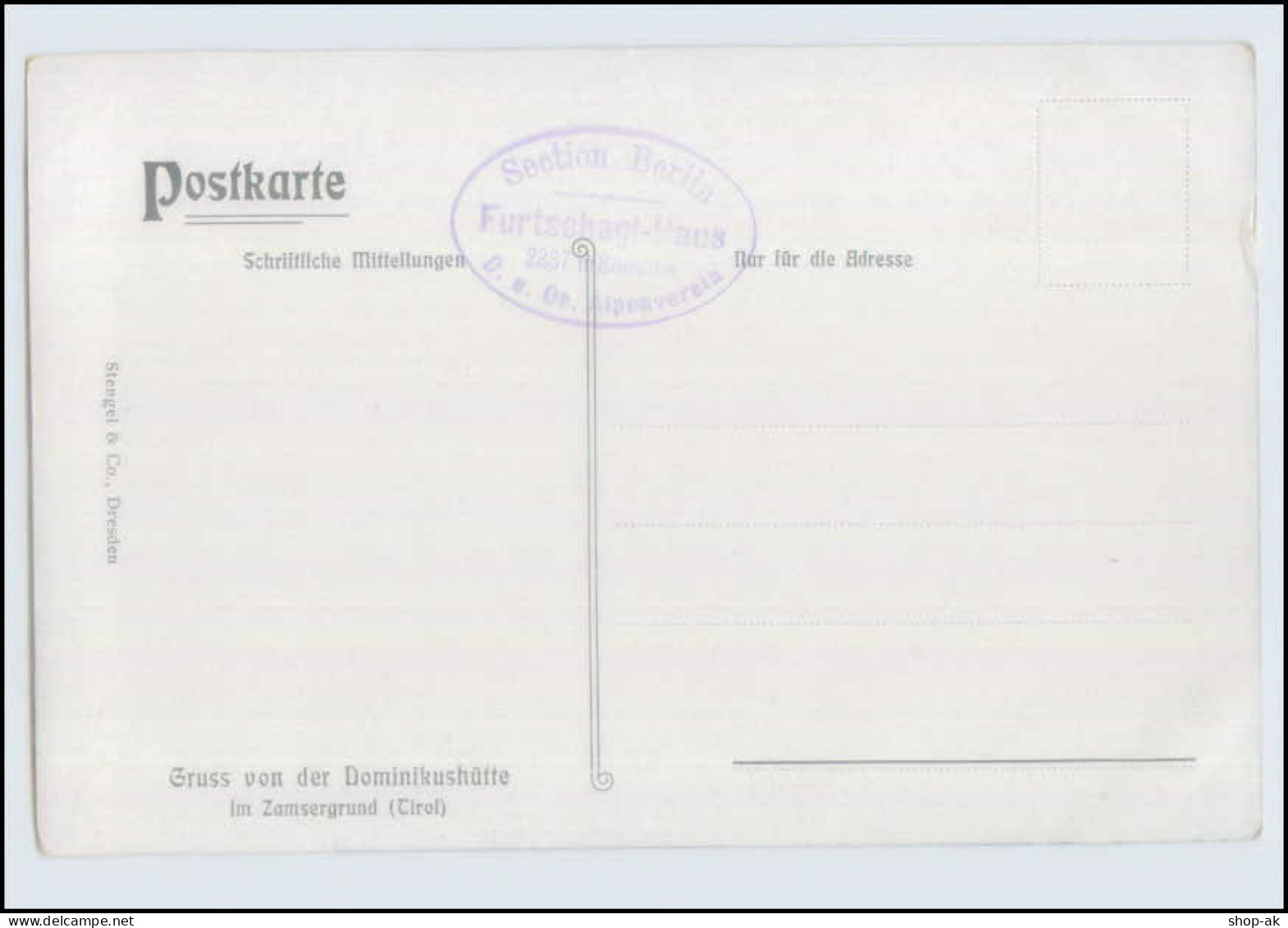N9841/ Dominikushütte Zamsergrund Tirol AK Ca.1910 - Otros & Sin Clasificación