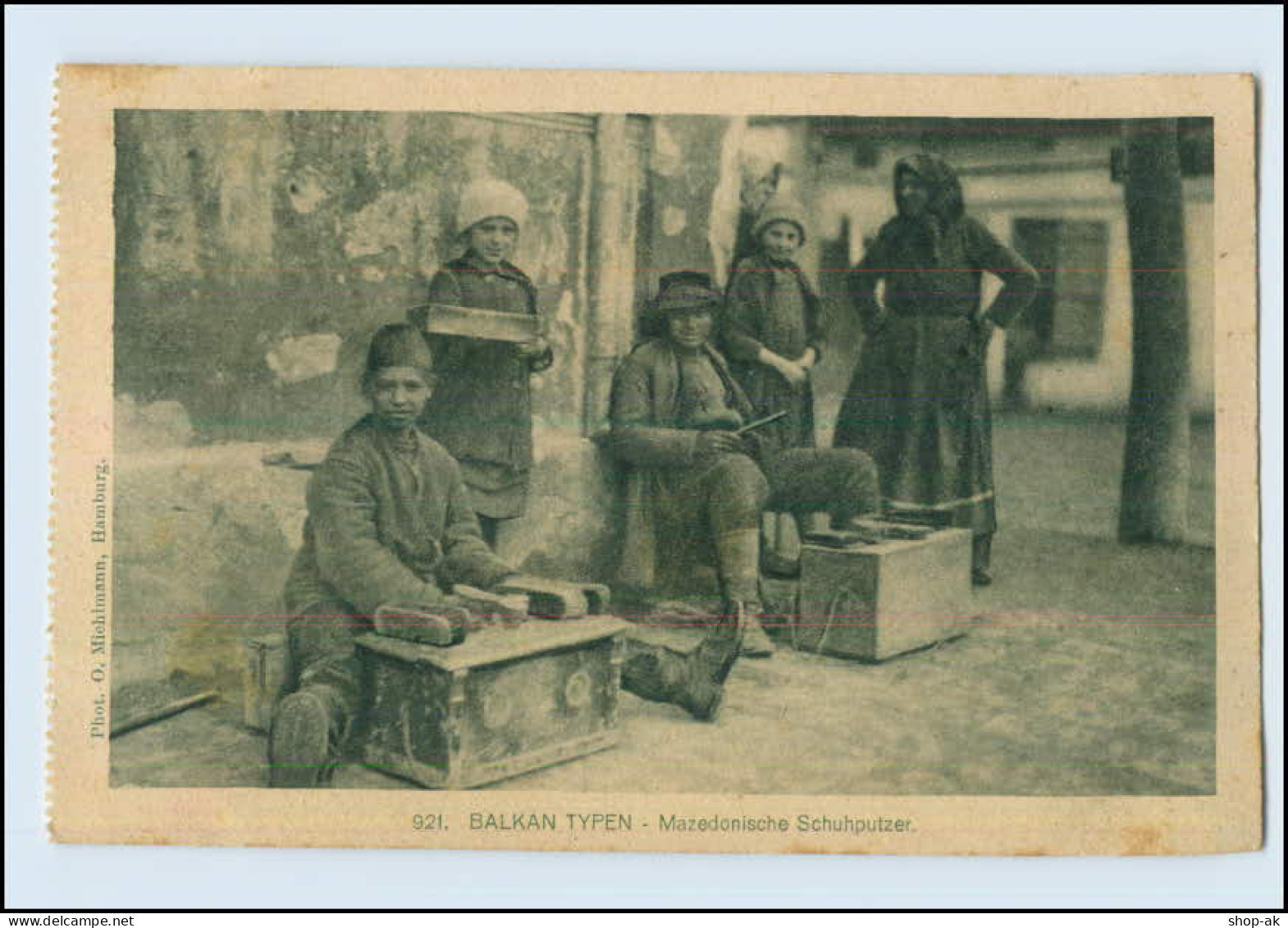 N9818/ Mazedonien Schuhputzer Balkan-Typen AK 1917 - Nordmazedonien