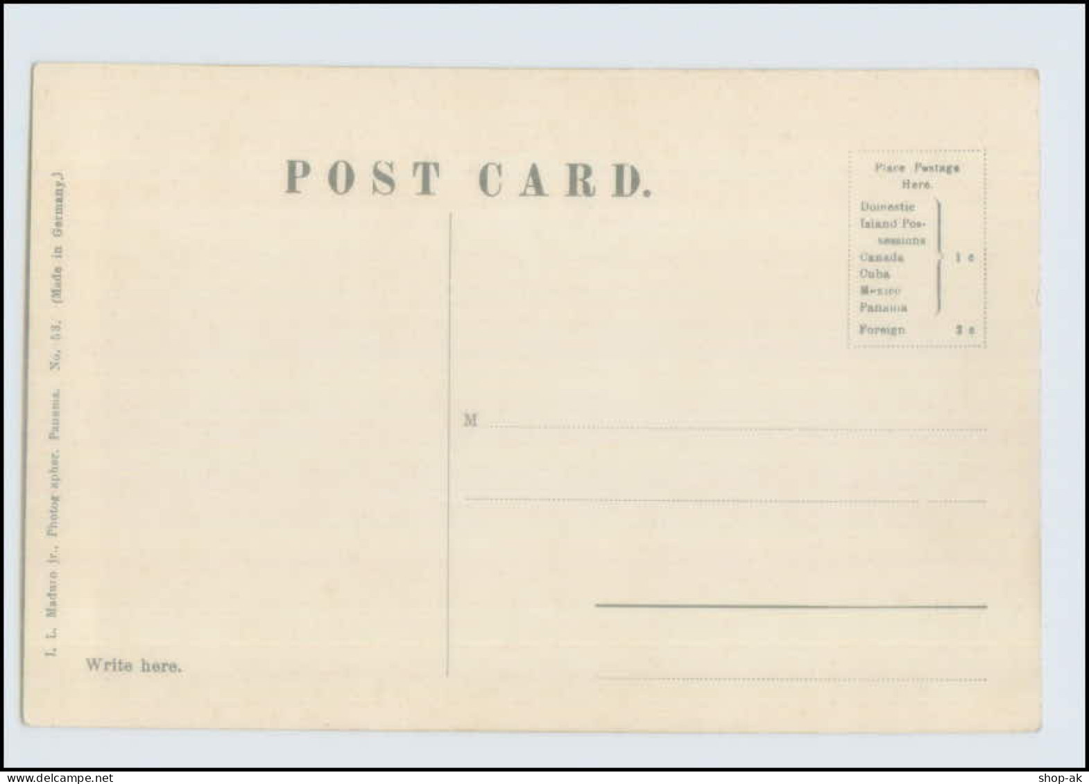 N9805/ Cristobal  Palm Avenue, Canal Zone  Panama AK Ca.1910 - Other & Unclassified