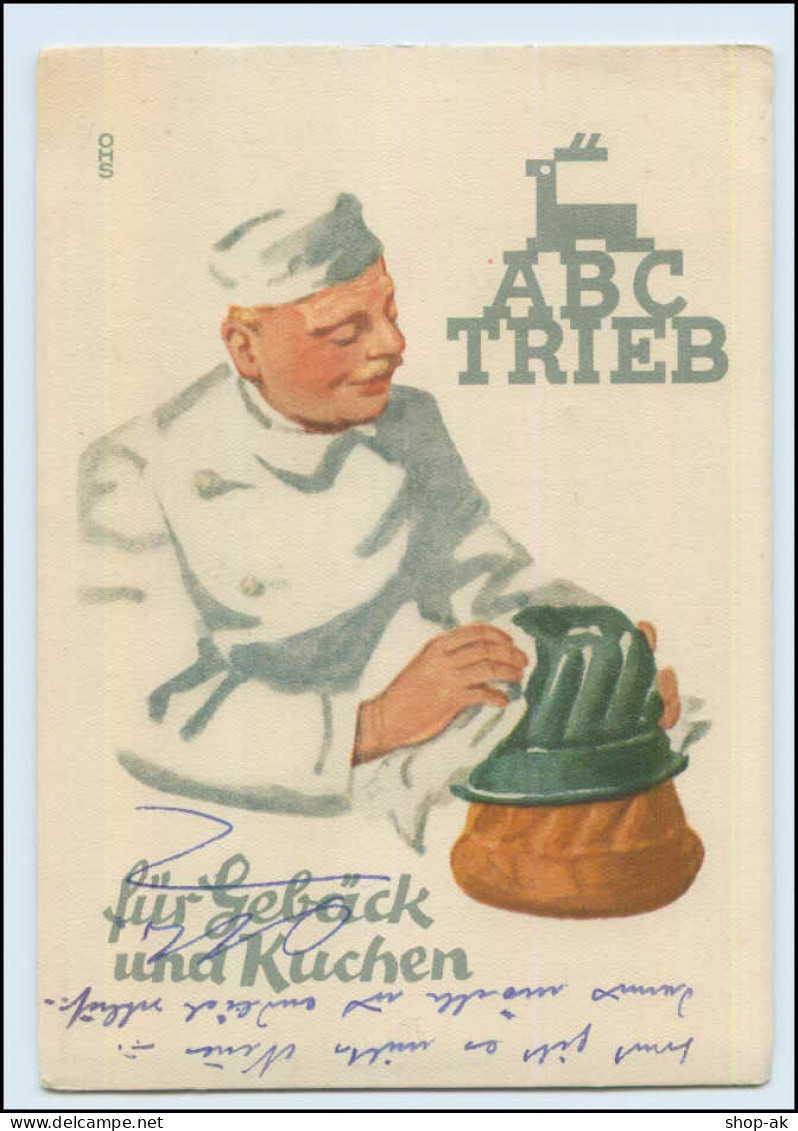 N9399/ ABC-Trieb Für Gebäck Und Kuchen Reklame AK Konditor Ca.1935 - Werbepostkarten