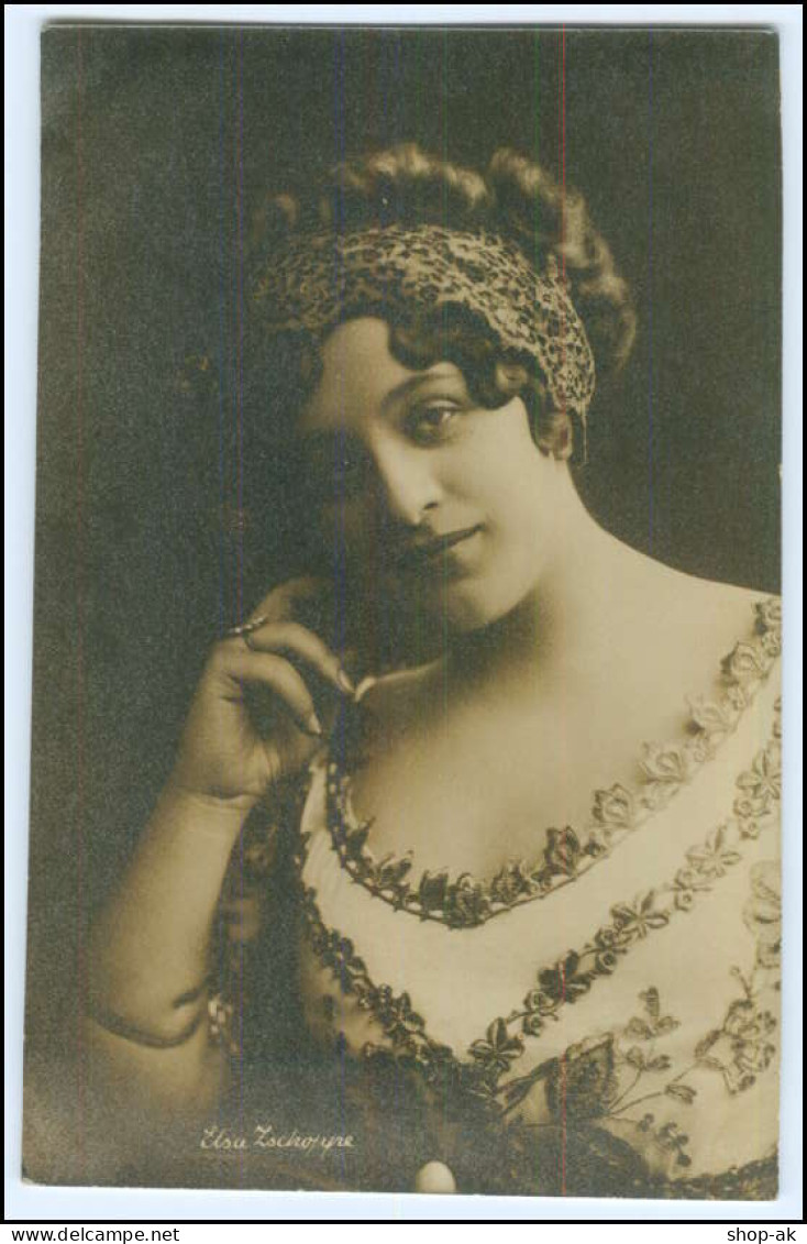 Y3011/ Schauspielerin Elsa Zschoppe  Theater Foto Mocsigay AK 1911 Hamburg - Artistes