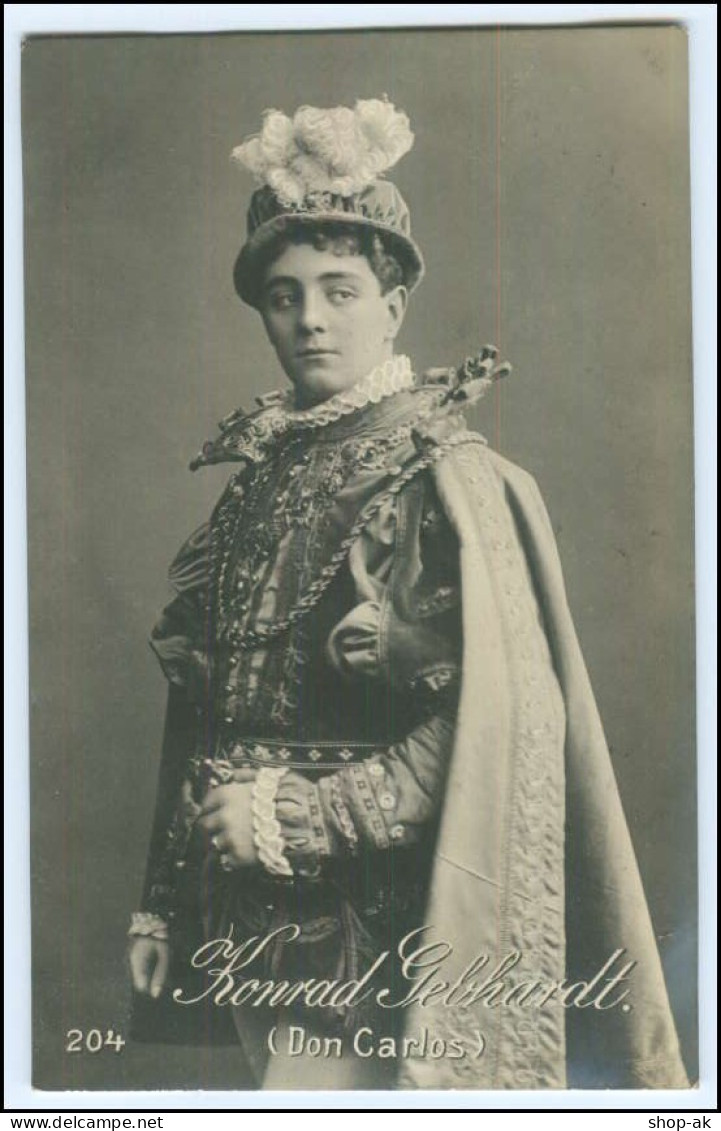 Y2999/ Schauspieler Konrad Gebhardt (don Carlos) Theater Foto AK Ca.1905 - Artistas