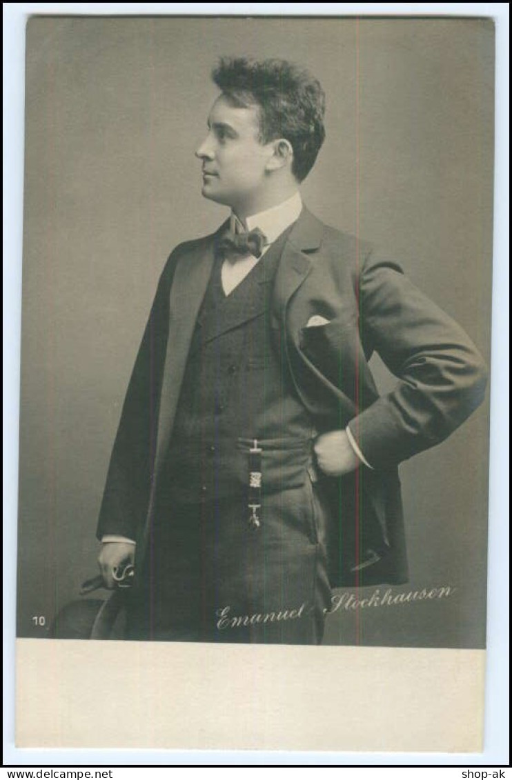 Y2979/ Schauspieler Emmanuel Stockhausen  Theater Foto AK Ca.1900 Hamburg - Entertainers