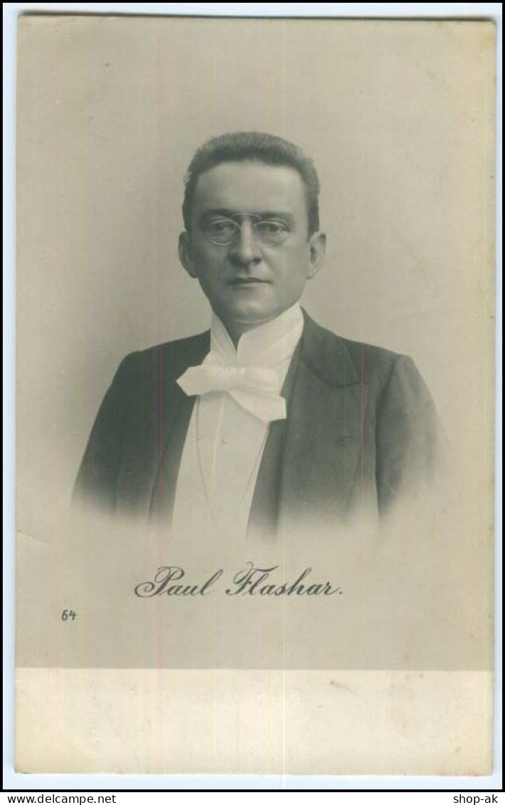 Y2965/ Schauspieler Paul Flashar  Theater Foto AK Ca.1900 Hamburg - Künstler