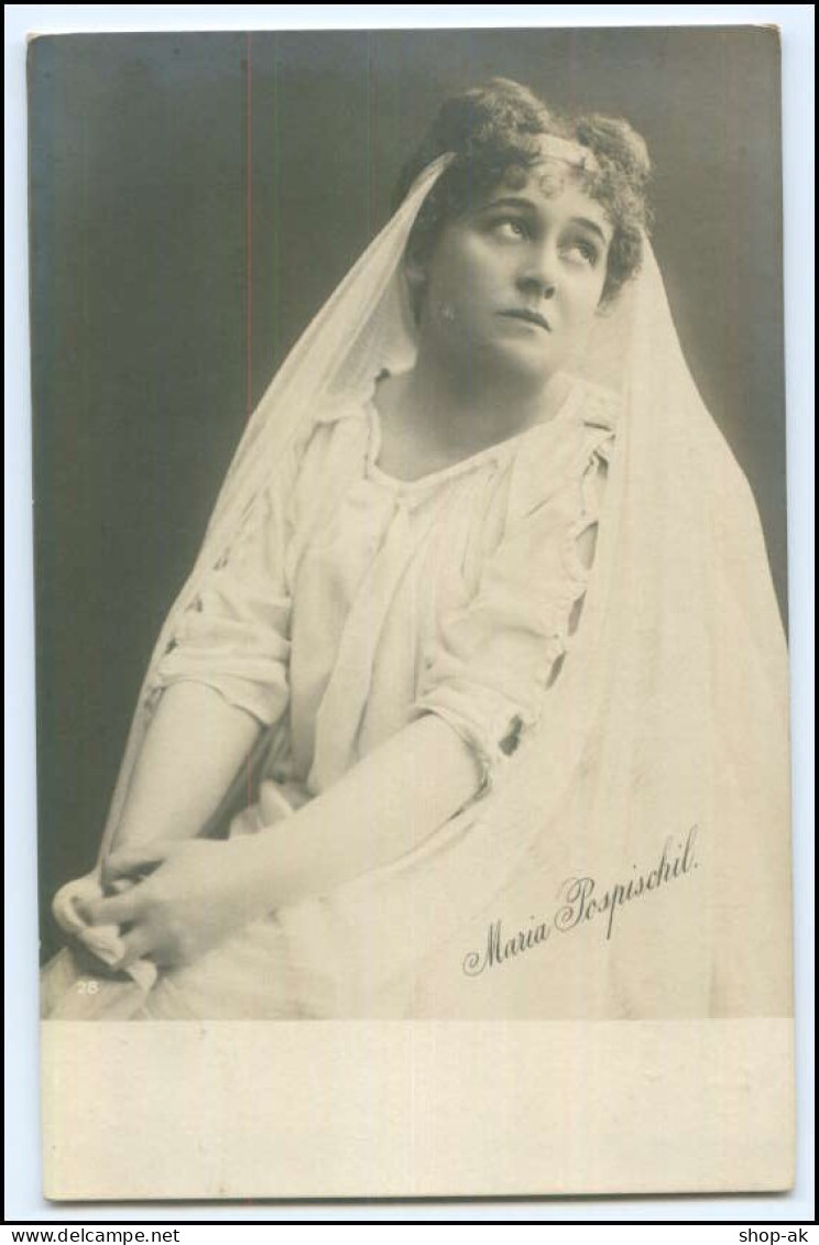 Y2954/ Schauspielerin Maria Pospischel Theater Foto AK Ca.1900 - Artistas