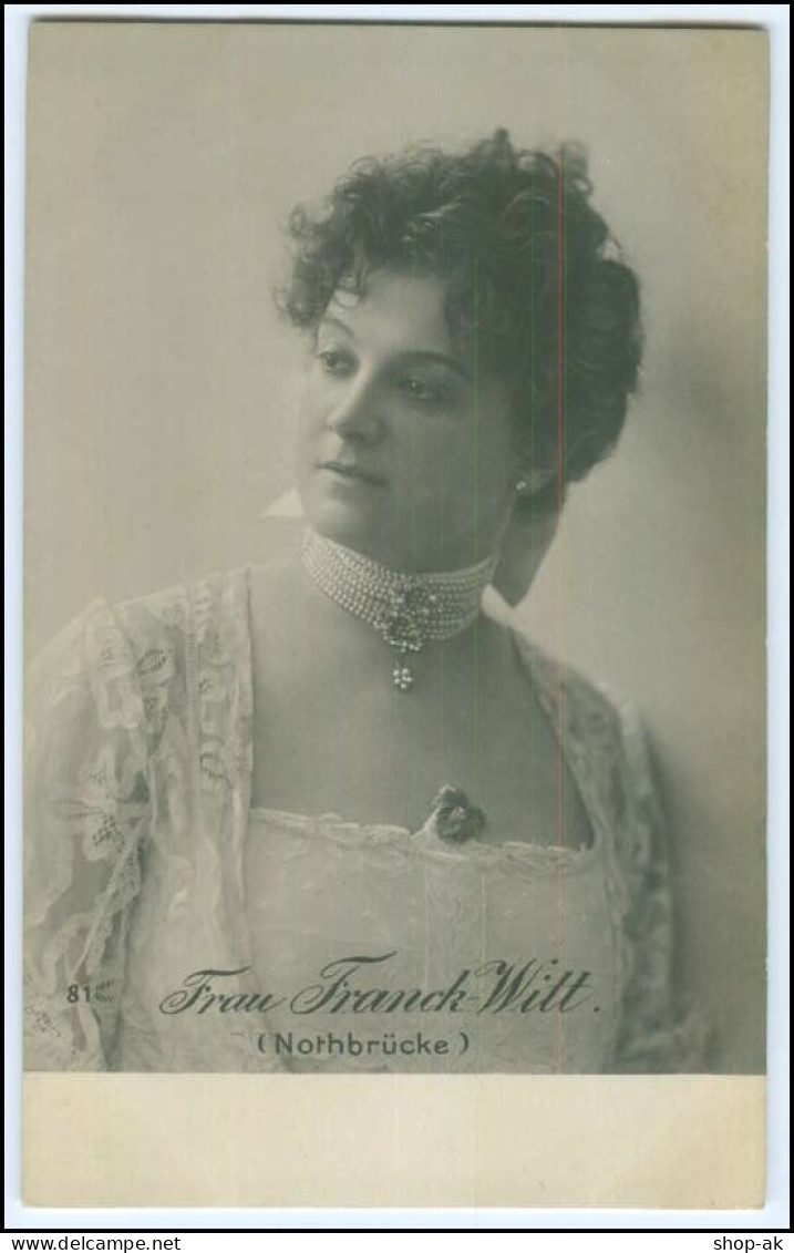 Y2948/ Theater-Schauspielerin Franck Witt (Nothbrücke) Foto AK Ca.1900 - Entertainers