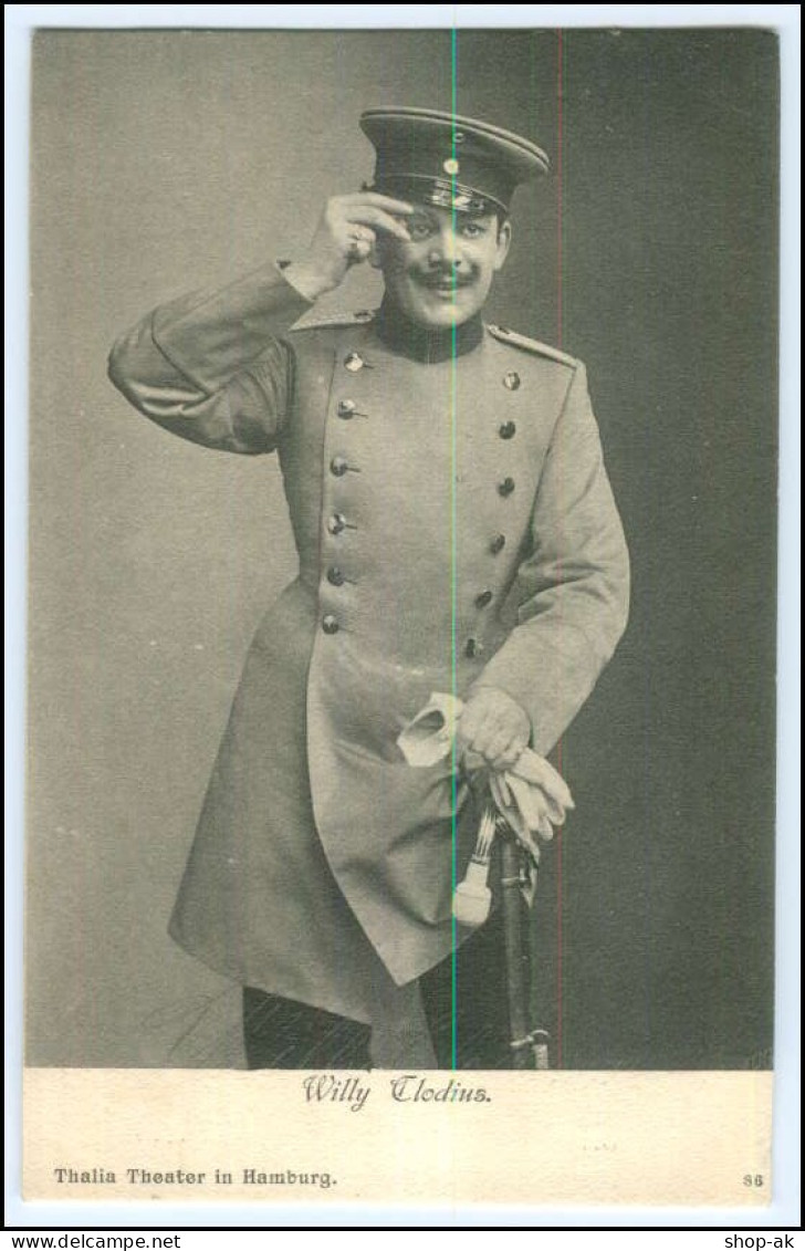 Y2943/ Willy Clodius Schauspieler Thalia Theater Hamburg Ca.1900 AK - Entertainers