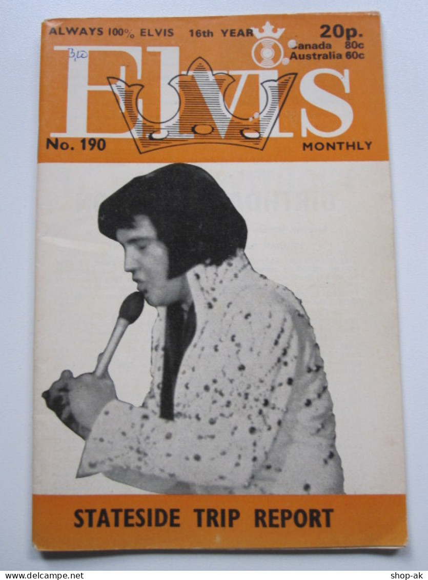 C1986/ Elvis Presley Monthly No. 190 1975 UK-Magazin - Musique