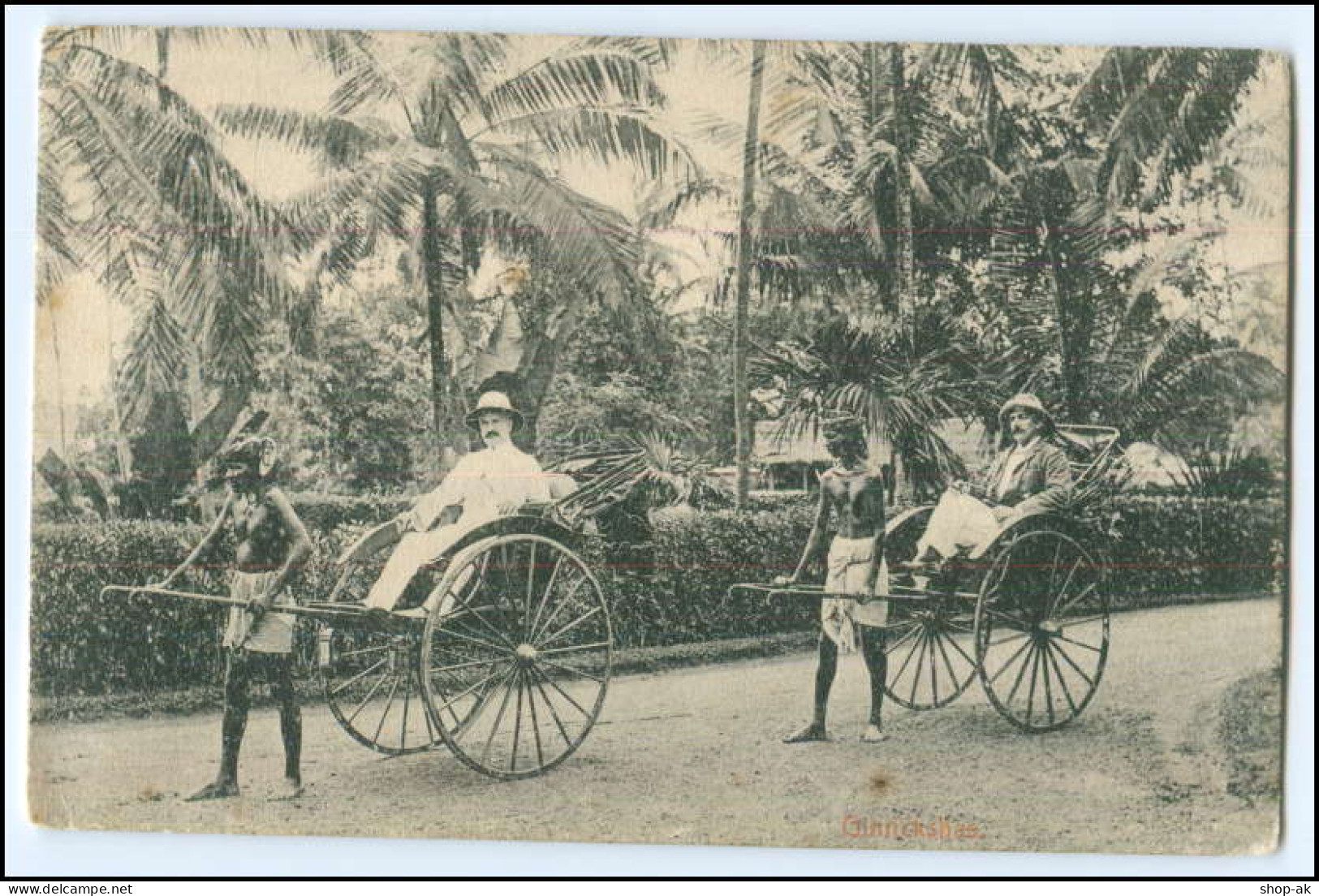 N8569/ Ceylon Rickshas  AK 1907 - Autres & Non Classés