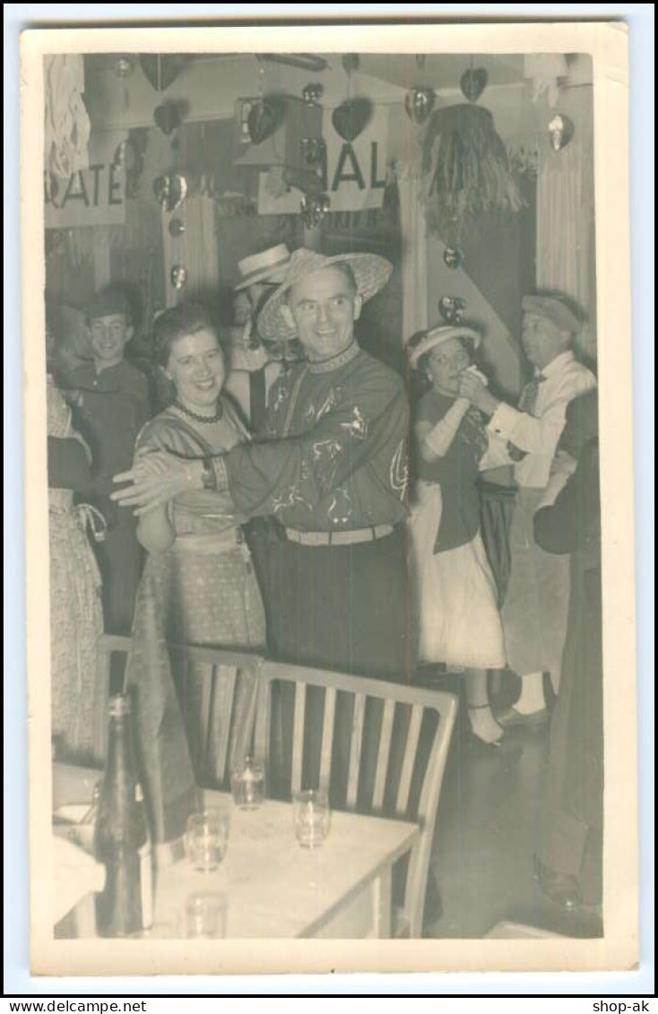 Y2637/ Fasching Karneval Privat Foto AK Ca.1950-55 - Carnaval