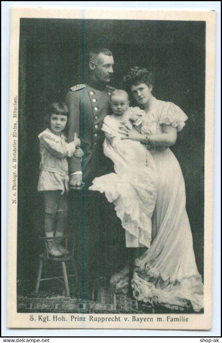 N8045/ Prinz Rupprecht Mit Familie AK Ca.1912 - Königshäuser