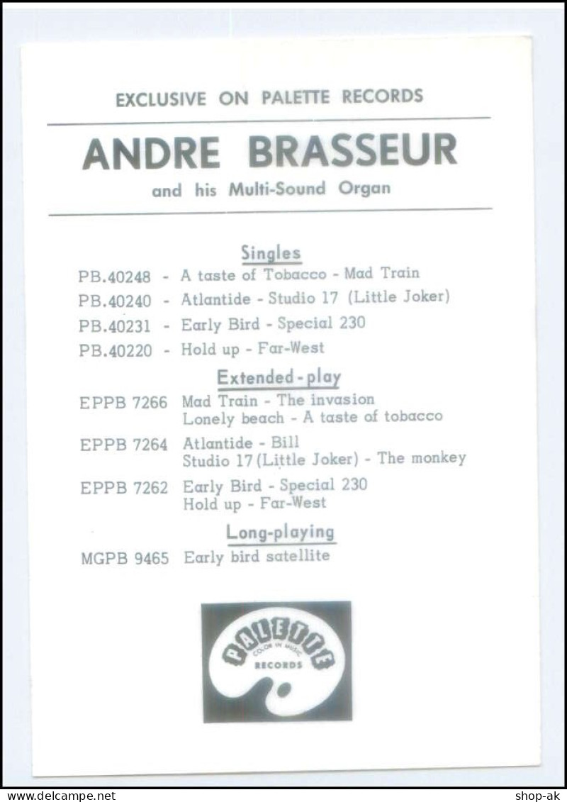 DP313/ Andre Brasseur Karte Ca.1970 - Zangers En Musicus