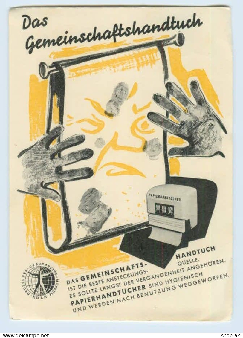 W9V88/ Papierhandtuchhalter Werbung Papierhandtücher Ca.1960 AK - Publicité