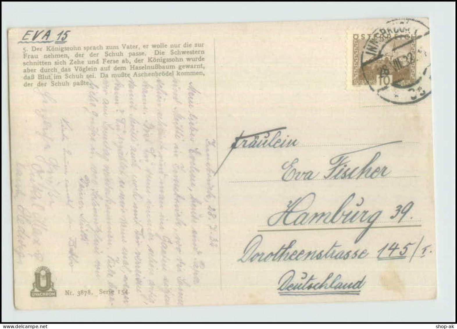 N5808/ Märchen Brüder Grimm Aschenbrödel 1932 AK - Cuentos, Fabulas Y Leyendas