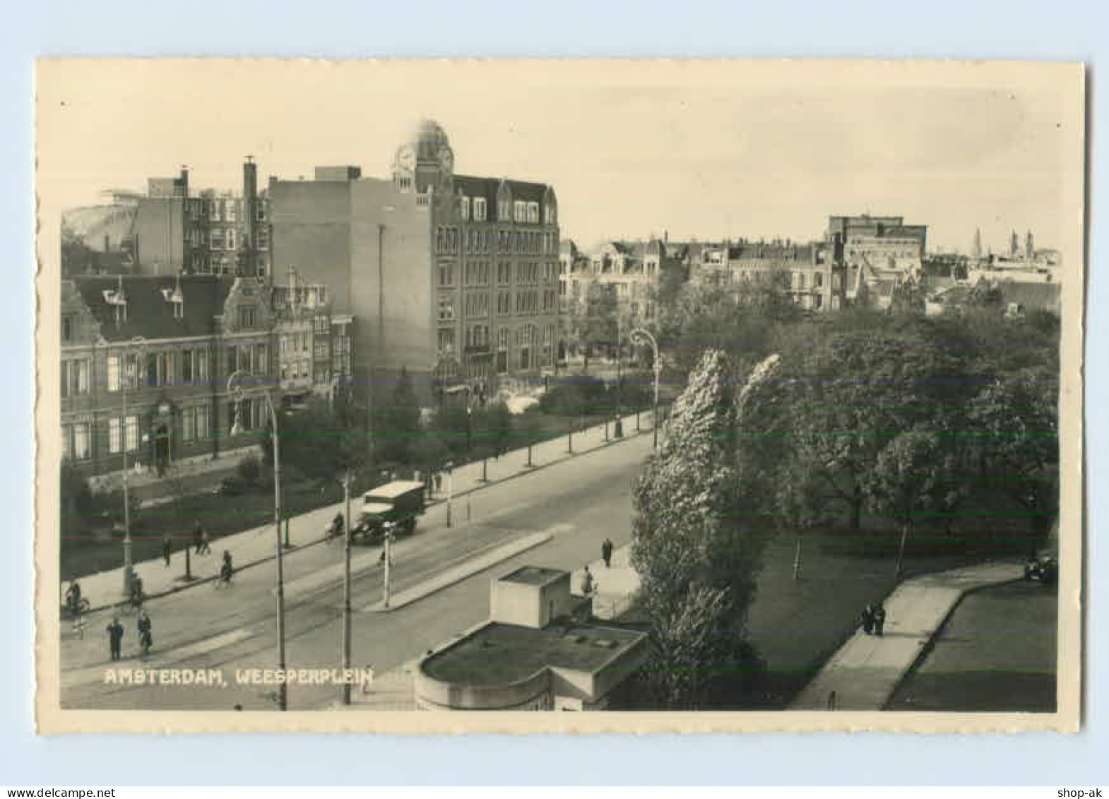 E366/ Amsterdam Weesperplein Foto AK Ca.1938 - Andere & Zonder Classificatie