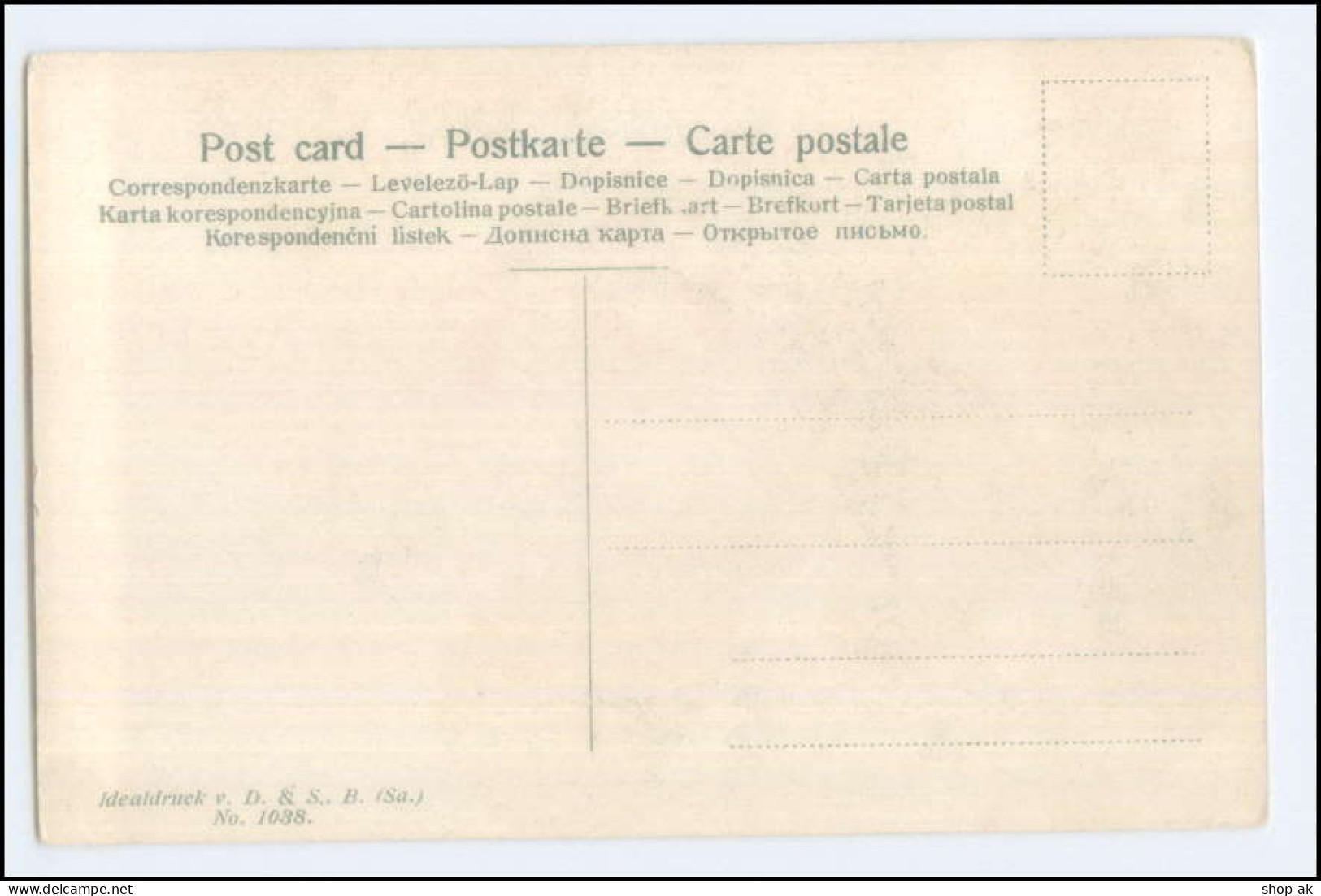 Y2283/ Blumen Rosen AK "Idealdruck V. D & S.B. Nr. 1038"  Ca.1910 - Altri & Non Classificati