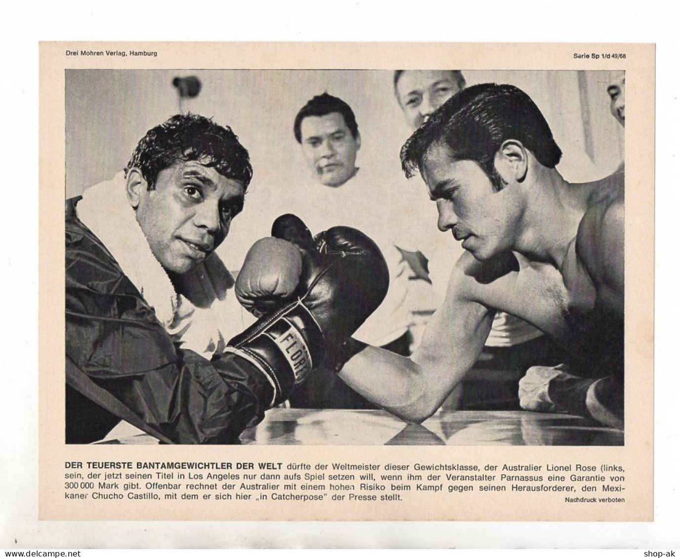 FP191/ Boxen Lionel Rose (Australien) - Chuco Castillo (Mexico)  1968 23 X 17 Cm - Giochi Olimpici