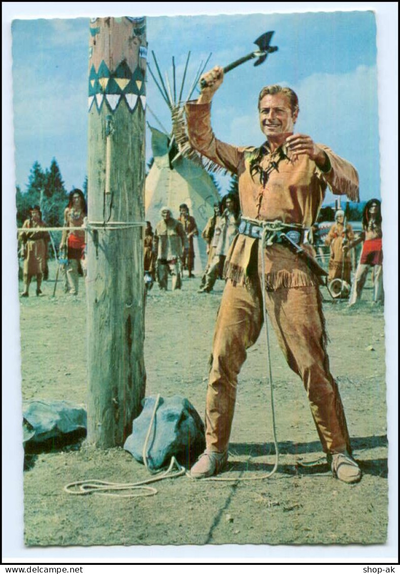 N5624/ Lex Barker Winnetou Karl May "Der Schatz Im Silbersee" AK - Künstler