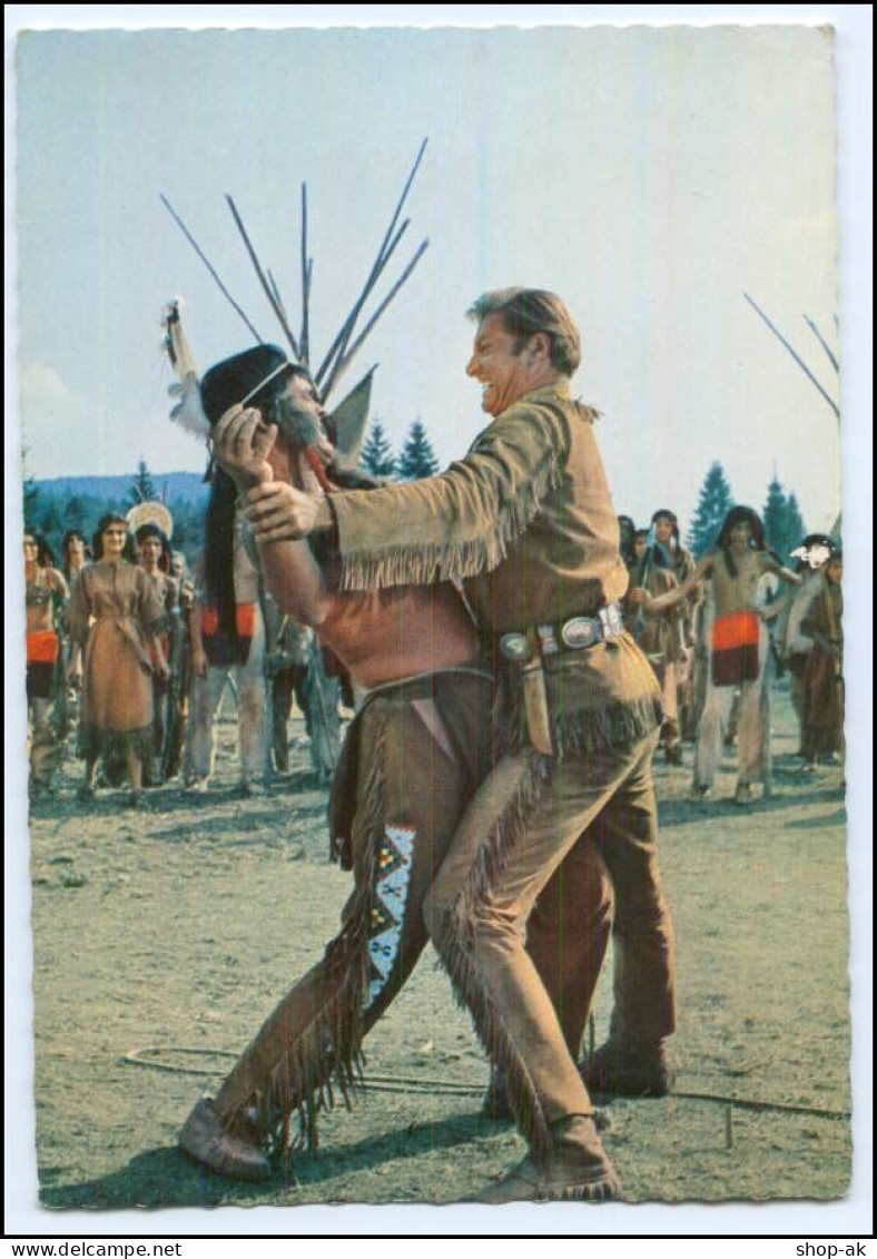 N5626/ Lex Barker   Winnetou Karl May "Der Schatz Im Silbersee" AK - Artisti