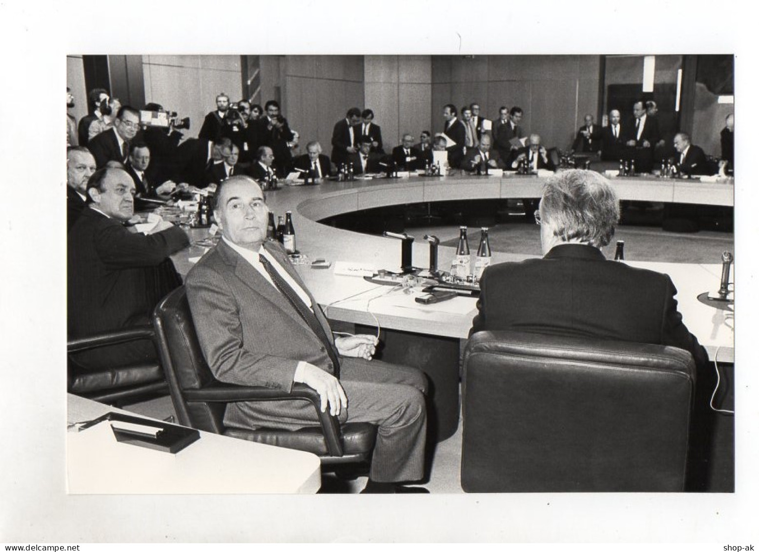 F6261/ Francois Mitterrand Plenarsitzung Im Bundeskanzleramt 1983 Foto 21,5 X14 - Non Classés
