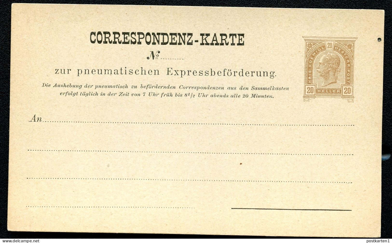 Rohrpost-Postkarte RP18 Postfrisch 1900 Kat.15,00€ - Postkarten