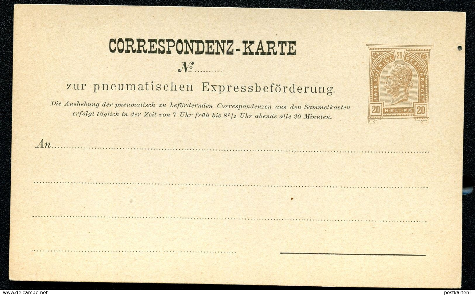 Rohrpost-Postkarte RP18 Postfrisch 1900 Kat.15,00€ - Briefkaarten