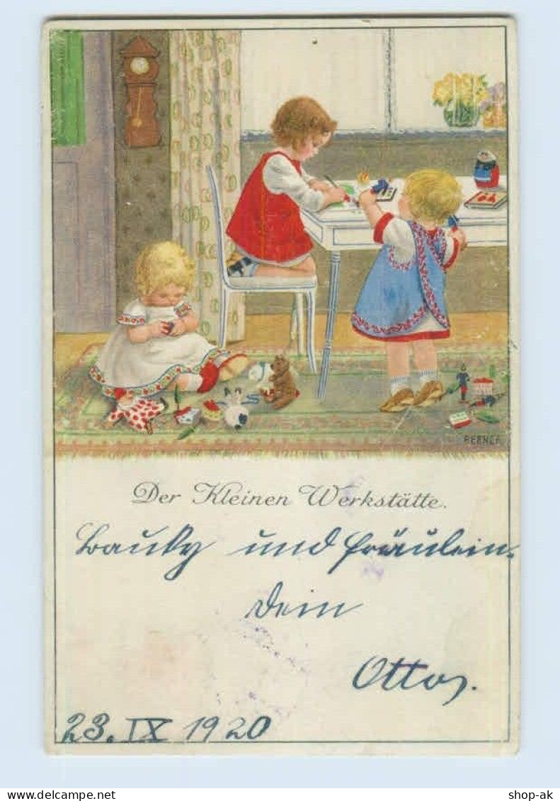 W9X85/ Pauli Ebner Kinder Mit Puppen Spielzeug Litho AK 1920 - Mailick, Alfred