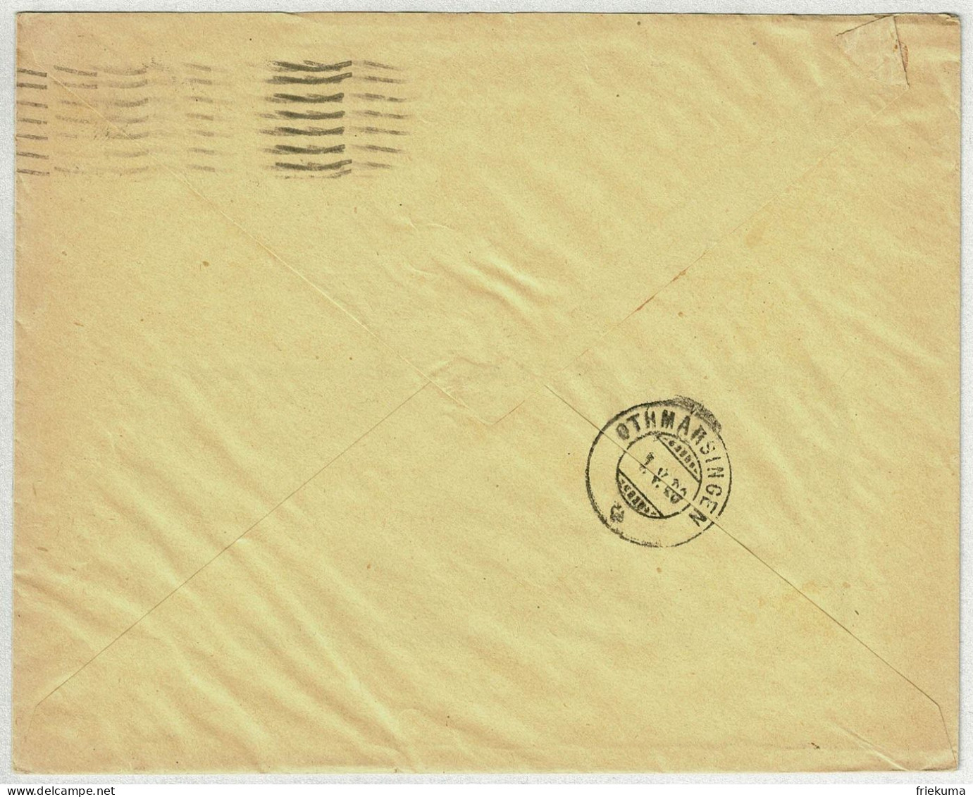 Schweiz 1928, Briefumschlag Freistempel / EMA / Meterstamp Oval Shell Zürich - Emmenbrücke, Ankunftstempel Othmarsingen - Postage Meters