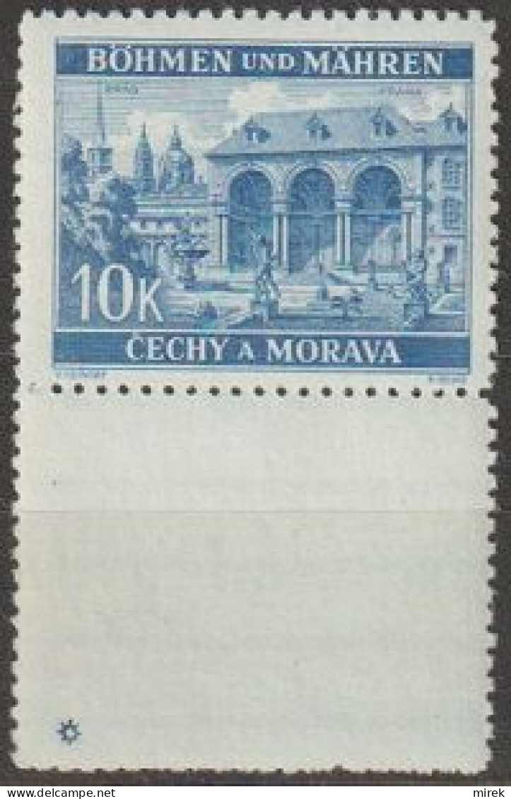 046/ Pof. 48, Brown-violet; Stamp With Coupon, Plate Mark * - Ongebruikt