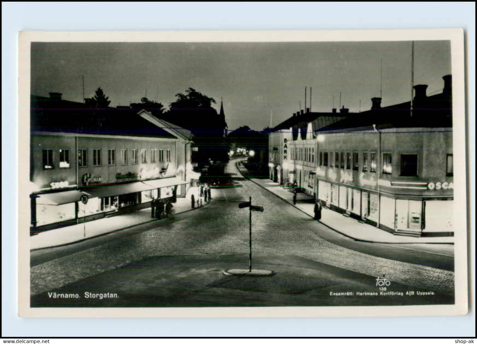 N007/ Värnamo In Schweden, Storgatan Foto AK 1954 - Svezia