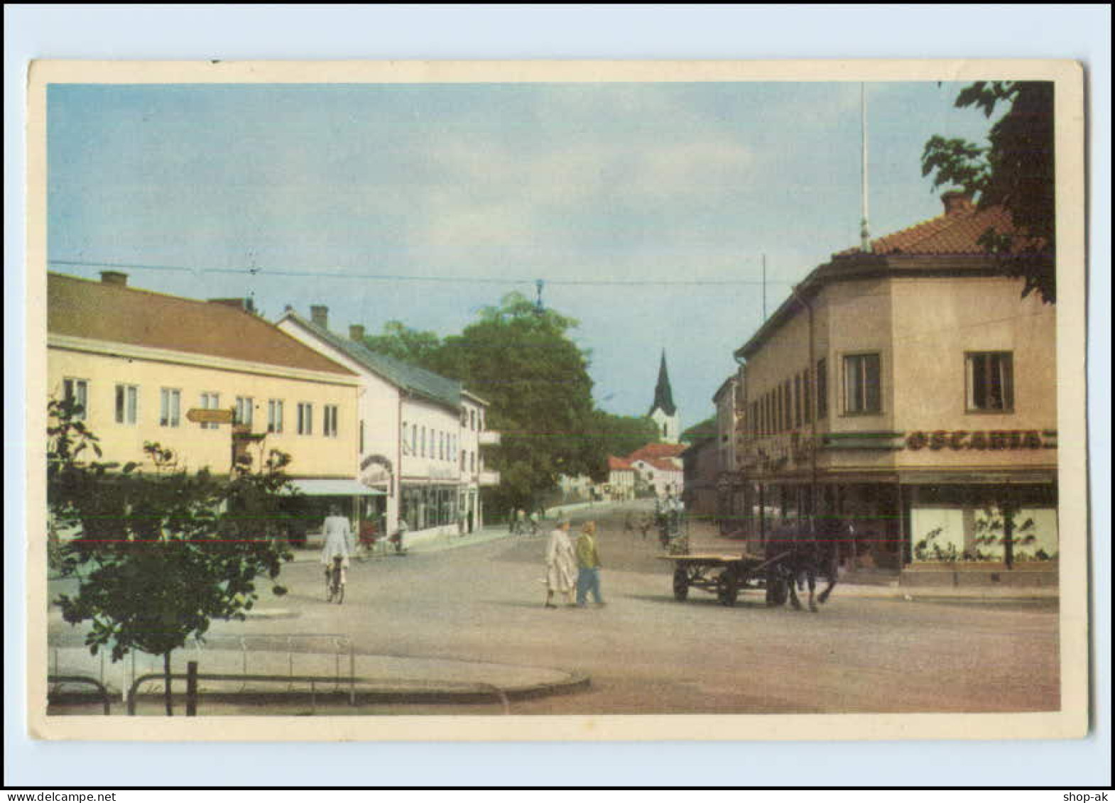 N005/ Värnamo In Schweden, Centralplan Och Storgatan AK 1954 - Sweden