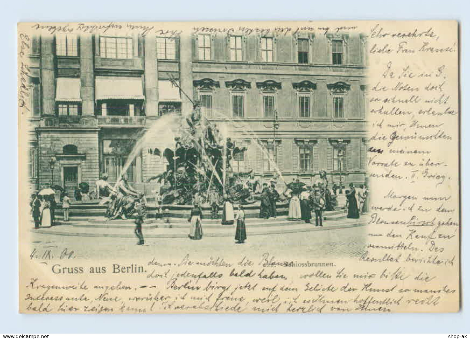 L839/ Berlin Schloßbrunnen 1900 AK - Spandau