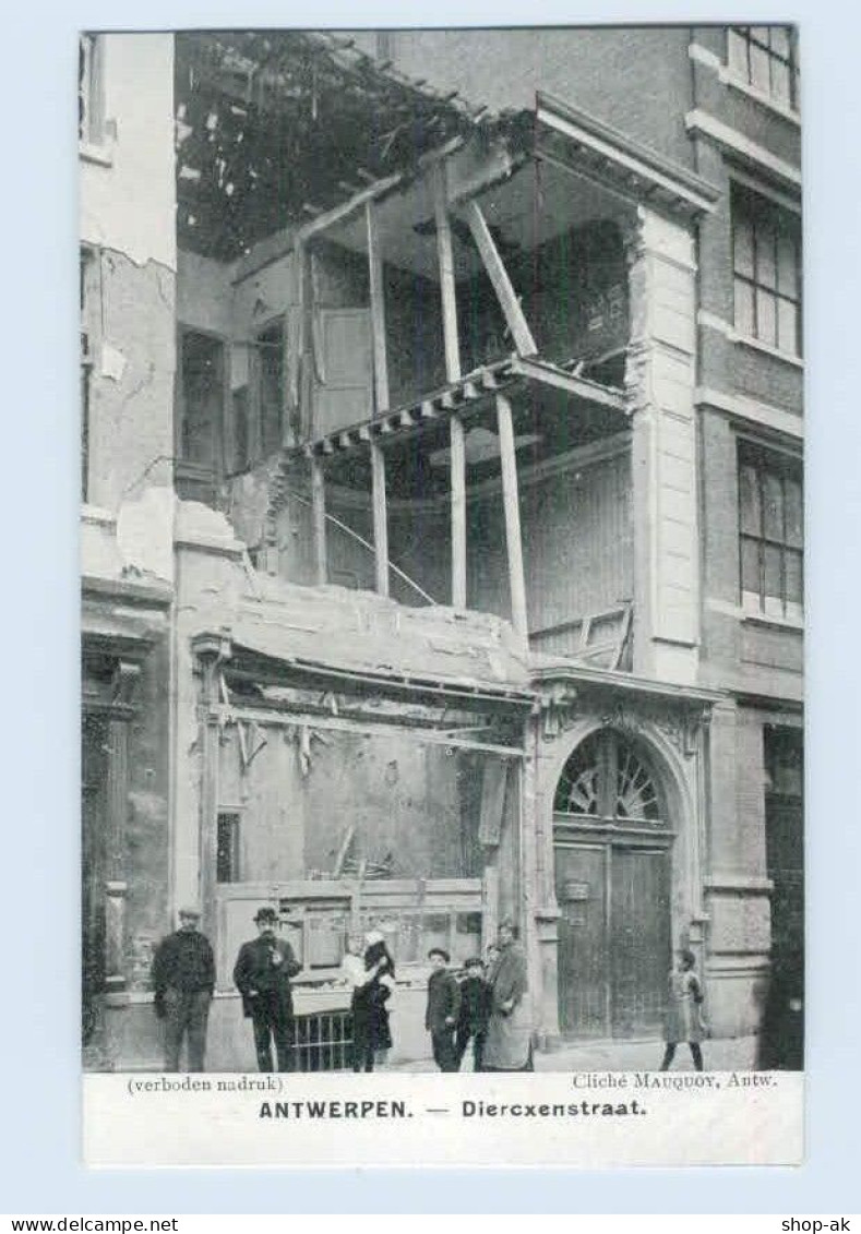 G679/ Antwerpen Diercxenstraat  Belgien 1. Weltkrieg AK - Andere & Zonder Classificatie