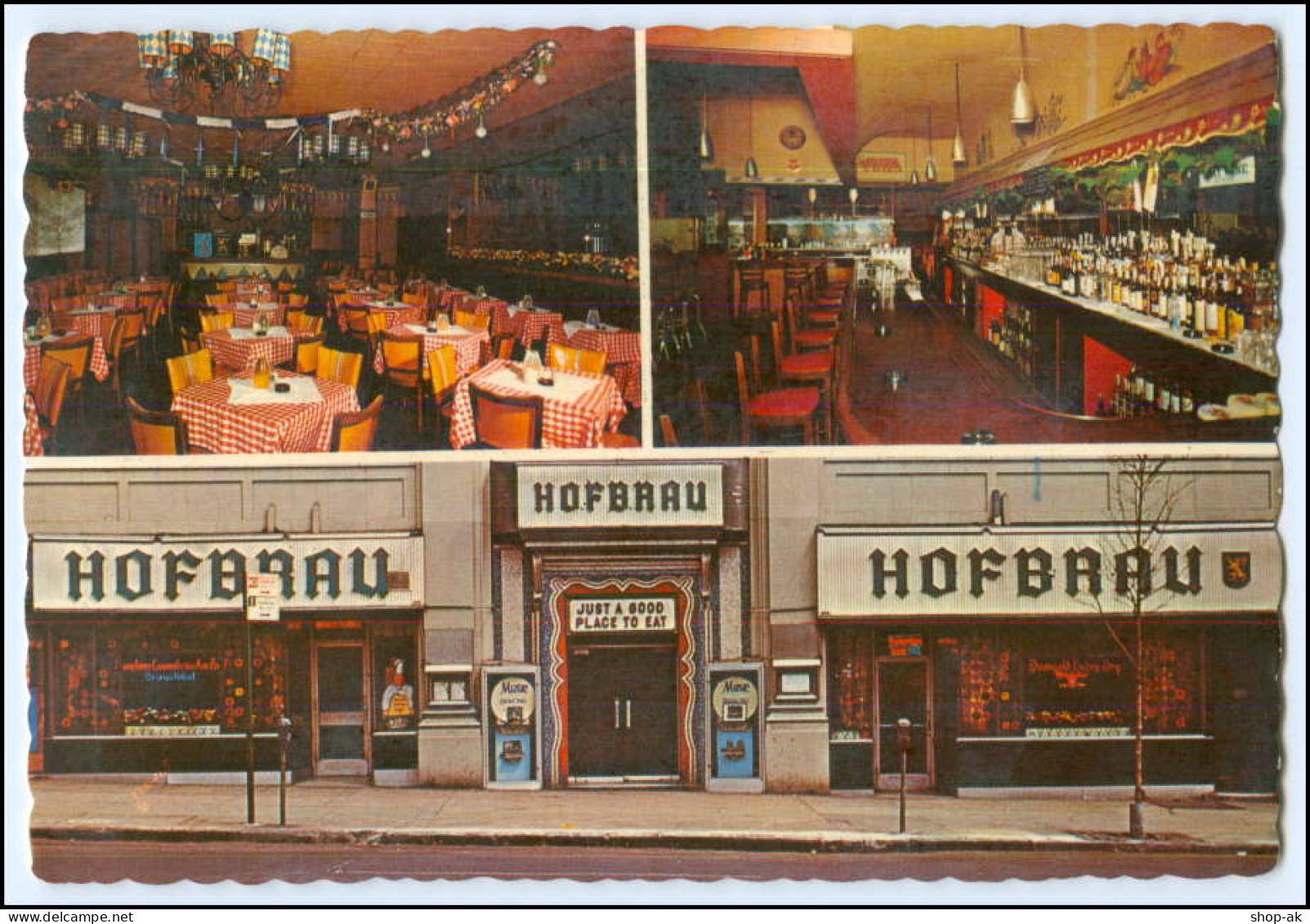 Y1887/ New York  Hofbrau Restaurant Dinign Dancing AK USA Ca.1965 - Sonstige & Ohne Zuordnung