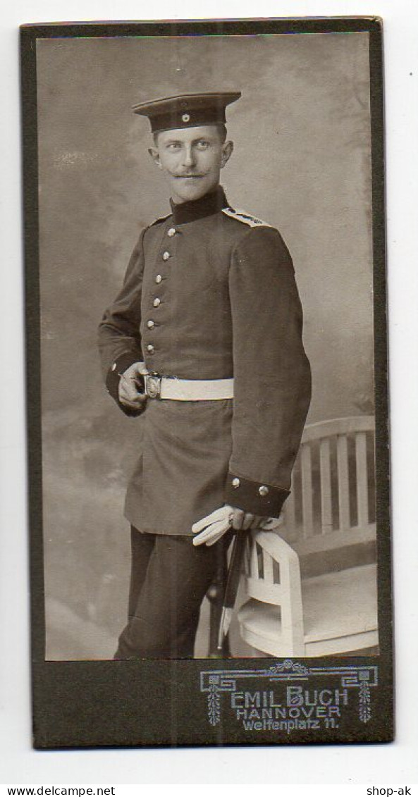 Y639/ CDV Foto Soldat Militär Atelier Emil Buch, Hannover  Ca.1910 - Sonstige & Ohne Zuordnung