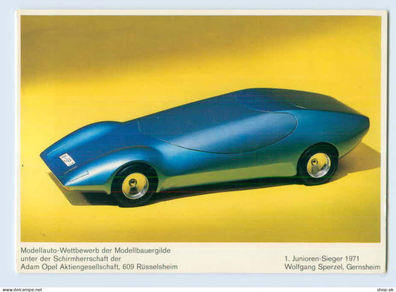 X1D12/ Modelauto-Wettbewerb AK Schirmherrschaft Adam Opel AG 1971 - Other & Unclassified