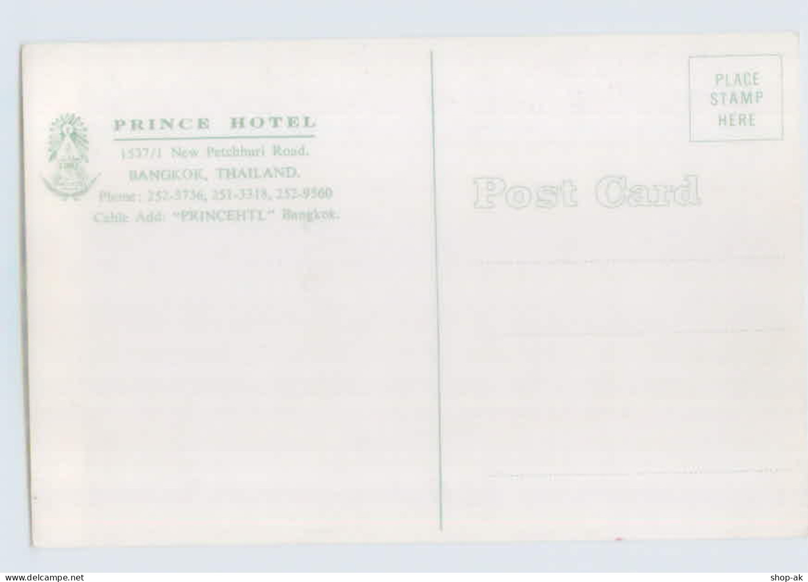 H940/ Bangkok  Thailand  Prince Hotel AK Ca.1970 - Other & Unclassified