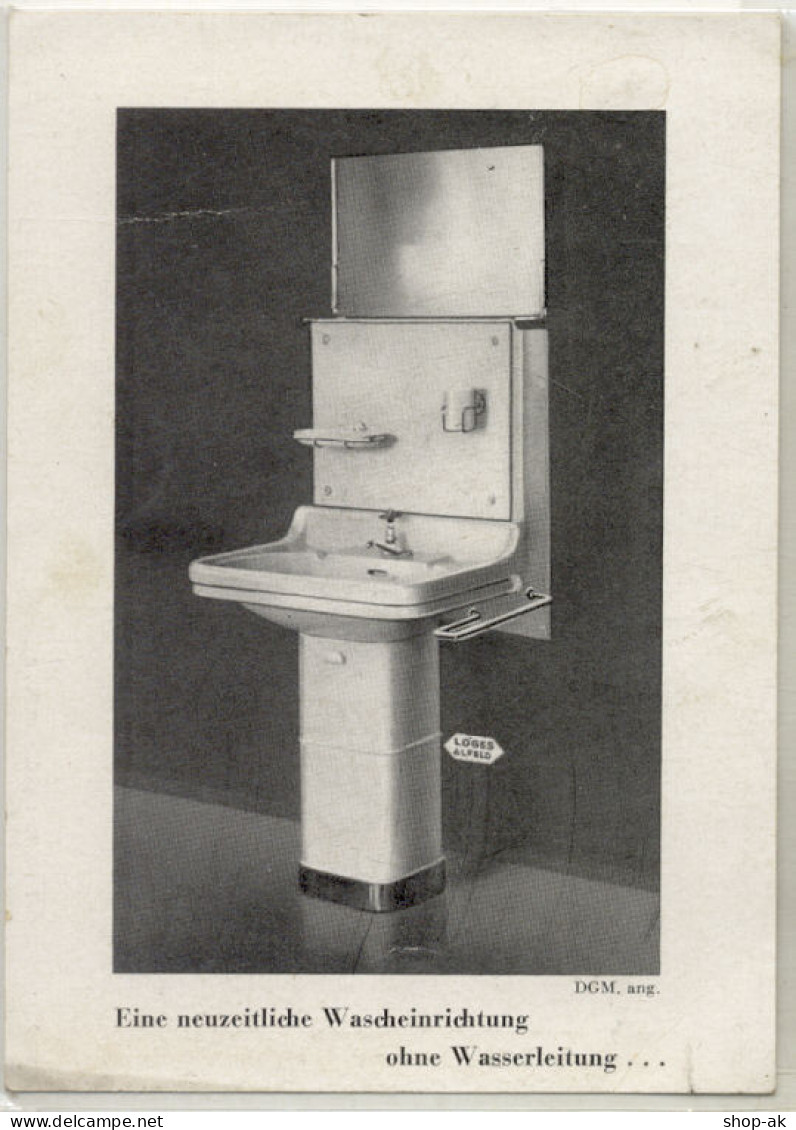 Z5449/ Waschkommode Ohne Wasserleitung Werbe AK 1949 - Reclame